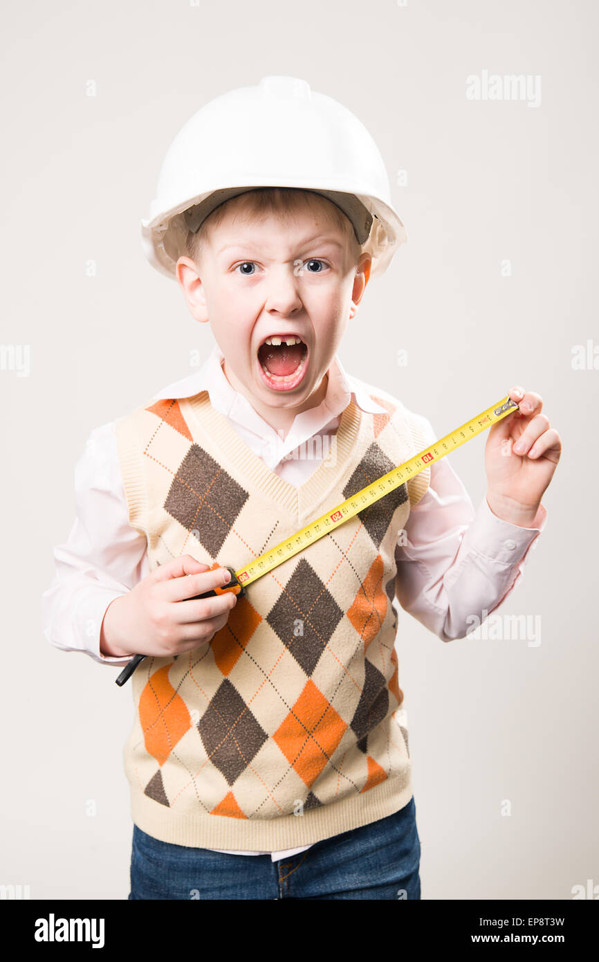 Little Kids With Measuring Tape Isolated In White Stock Photo, Picture and  Royalty Free Image. Image 22926393.