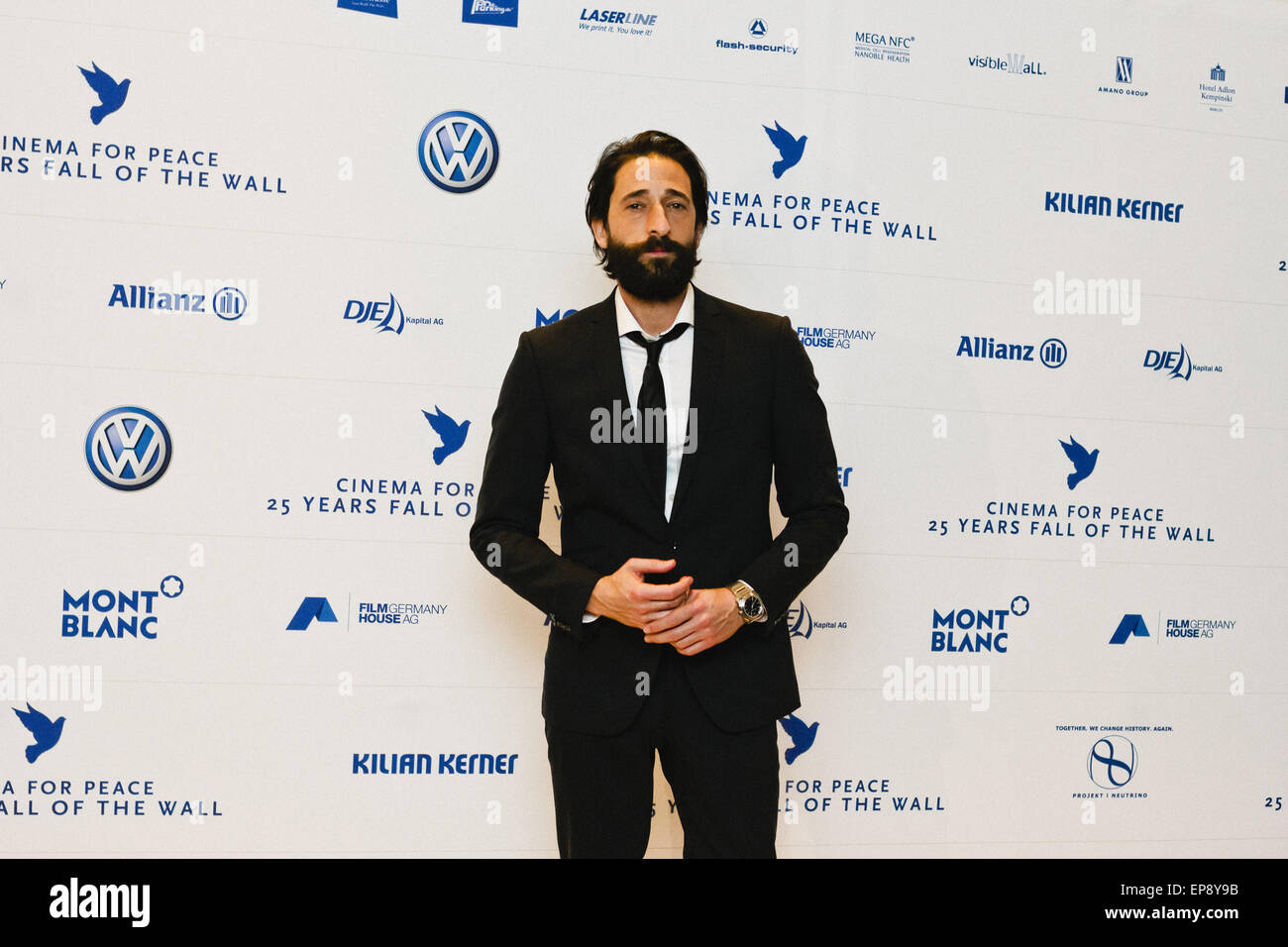 Celebrities attending Heroes gala by Cinema for Peace celebrating the 25th anniversary of the fall of the wall at Hotel Adlon.  Featuring: Adrien Brody Where: Berlin, Germany When: 08 Nov 2014 Credit: Dominic Blewett/WENN.com Stock Photo