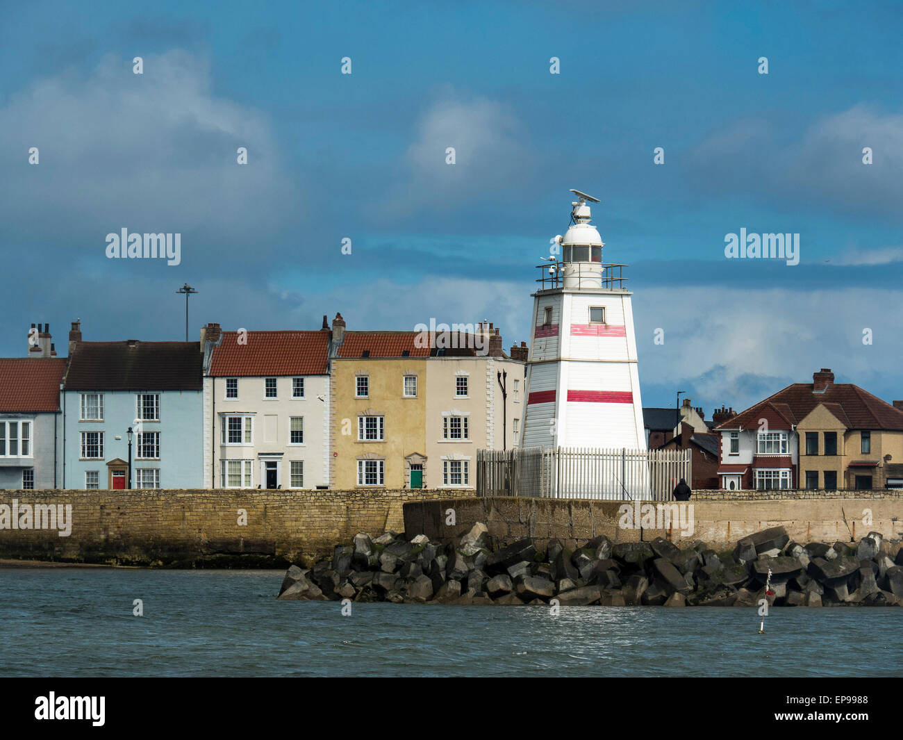 Hartlepool Headland and Lighthouse, Cleveland Stock Photo