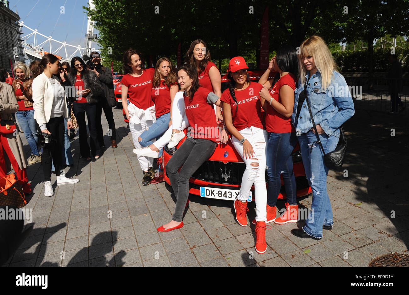 London, UK, UK. 15th May, 2015. Ashley Graham, Jo Wood, Lea Wood, Yasmin Mills and Selita Ebanks attend Cash & Rocket - launch photocall at The London Eye. Credit:  Ferdaus Shamim/ZUMA Wire/Alamy Live News Stock Photo