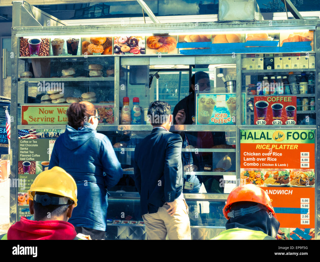 Sidewalk Food Cart in New York City, USA Stock Photo Alamy
