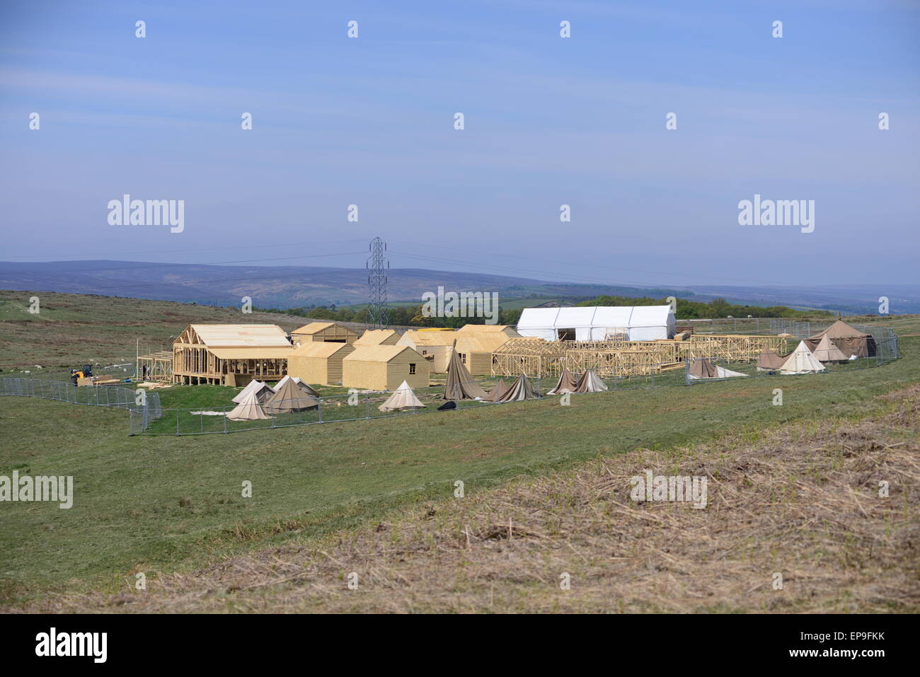 Barnsley, UK. The film set which is currently being built for new ITV drama 'Jericho'. Picture: Scott Bairstow/Alamy Stock Photo