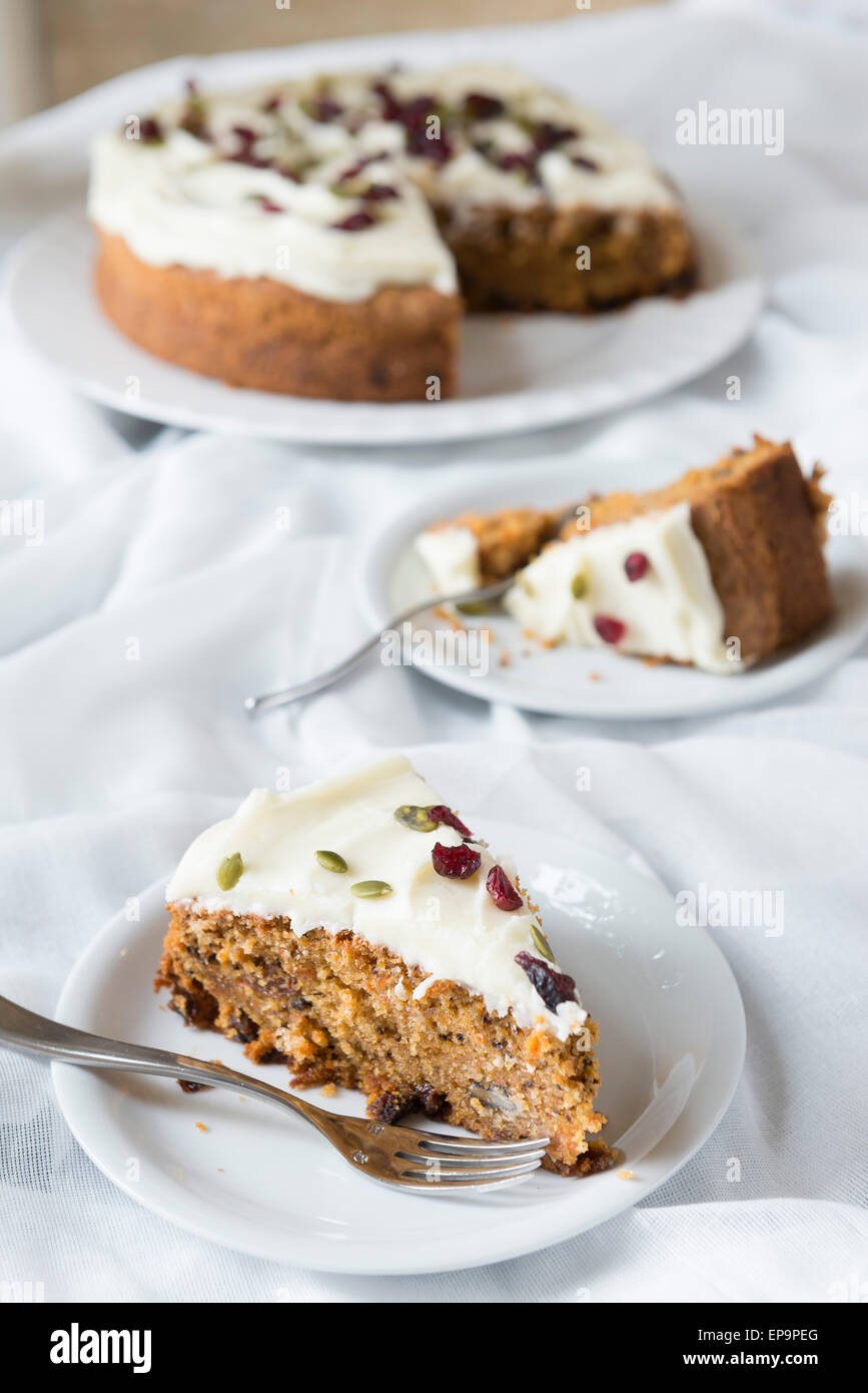 Carrot cake decorated with cranberries and seeds Stock Photo - Alamy Carrot cake decorated with cranberries and seeds Stock Photo - Alamy