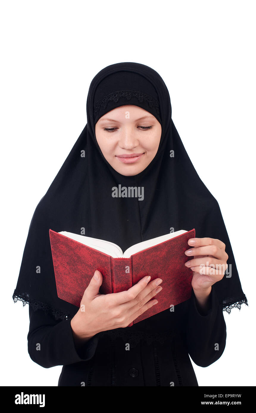 Young muslim female student with books Stock Photo - Alamy