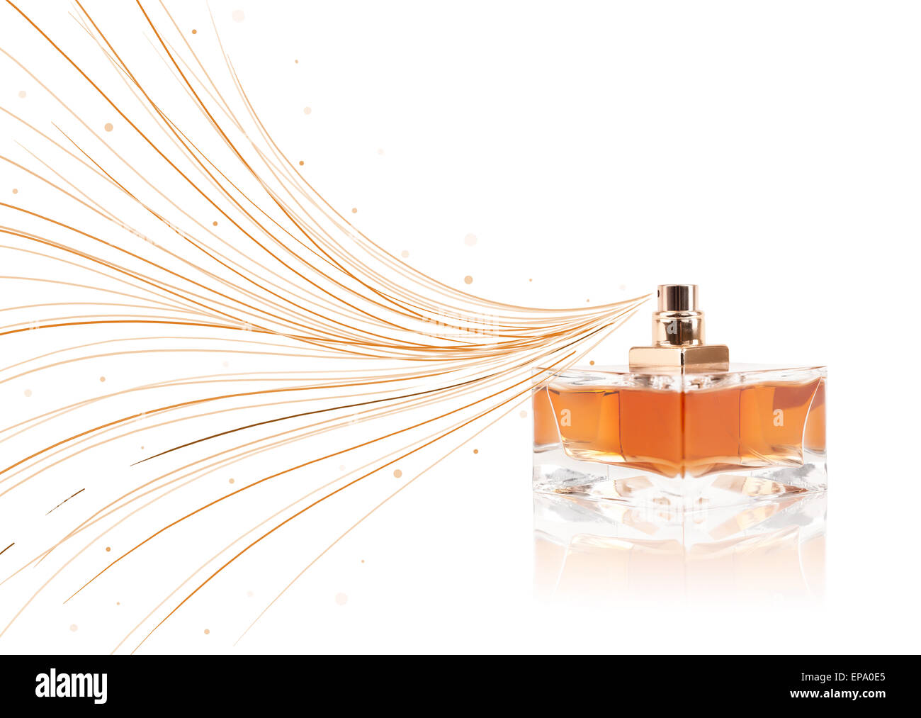 Perfume bottle spraying colorful lines Stock Photo - Alamy