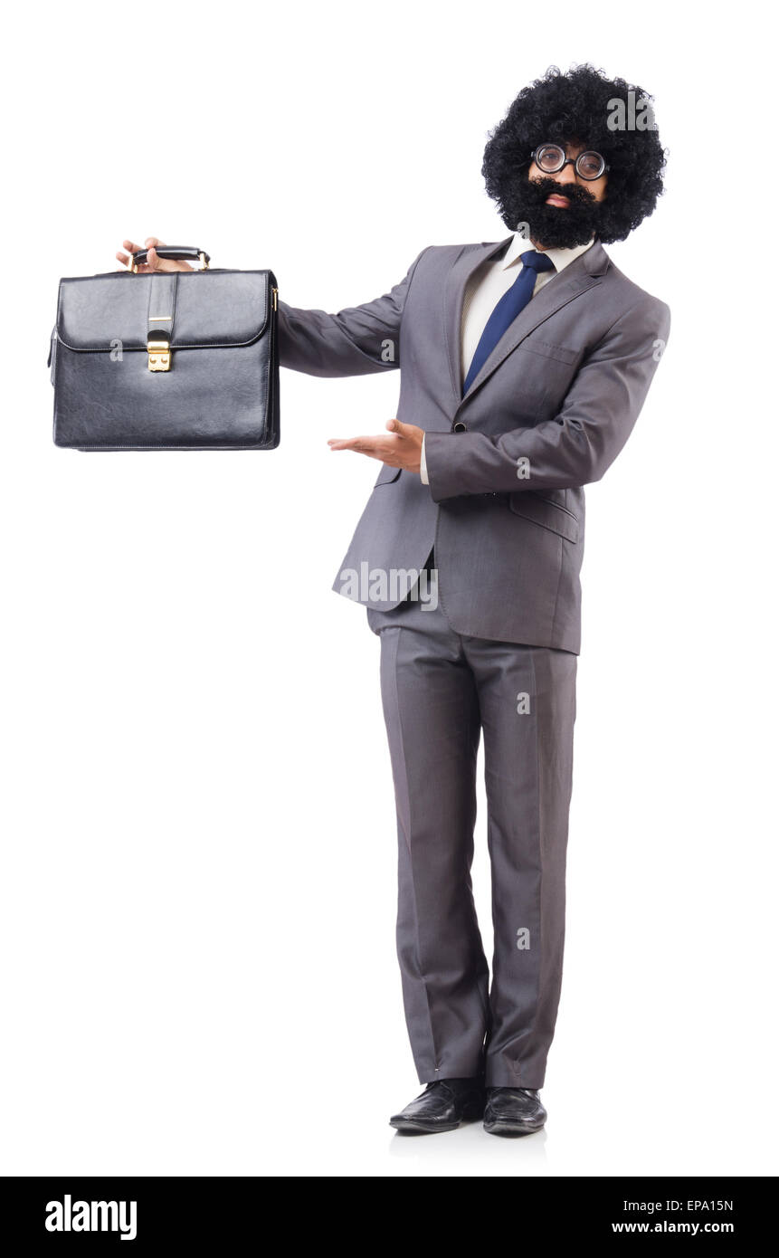Businessman isolated on the white background Stock Photo - Alamy