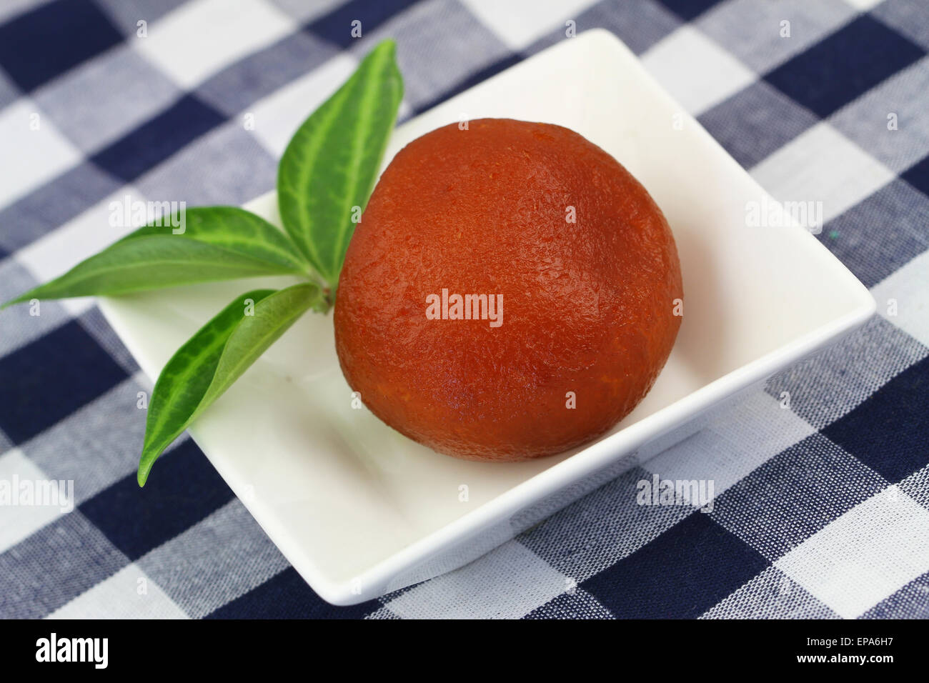Gulab jamun, closeup Stock Photo