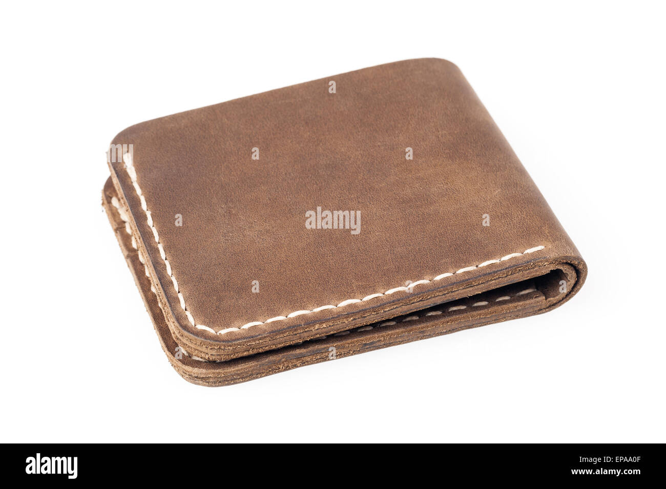 brown leather wallet isolated on white background Stock Photo Alamy