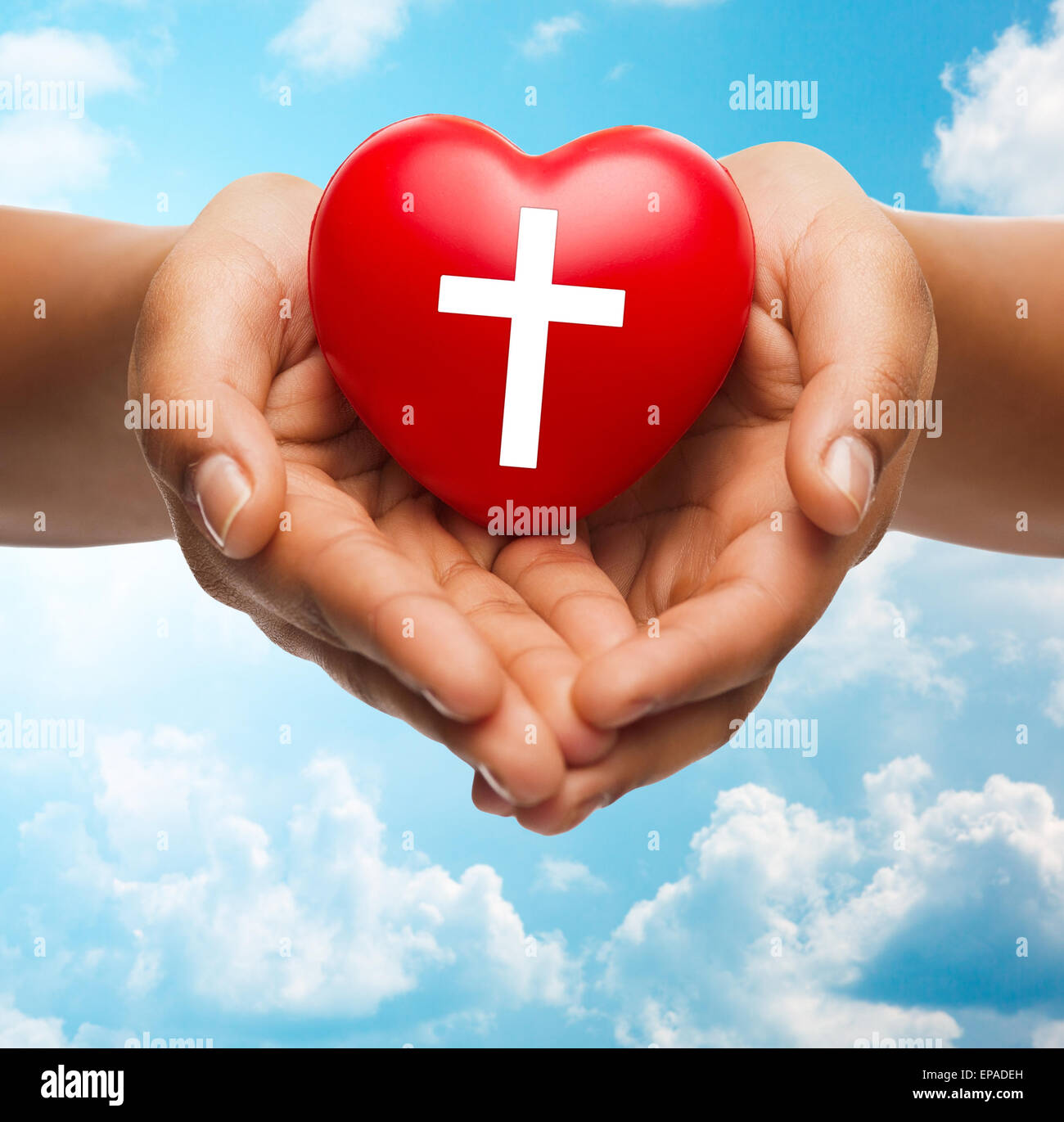 Jesus christ holding heart shape hires stock photography and images