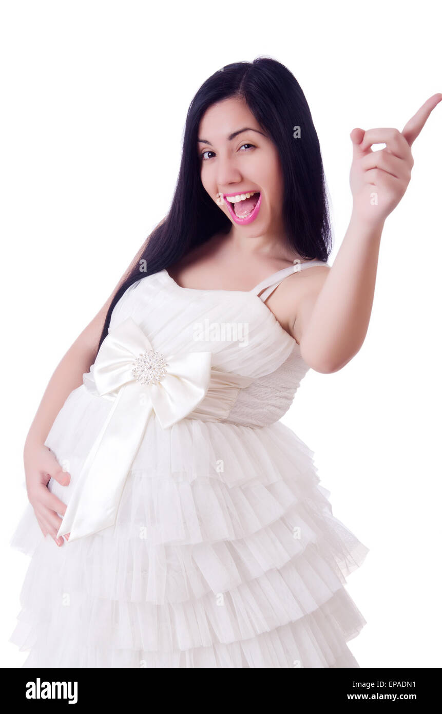pregnant in a wedding dress