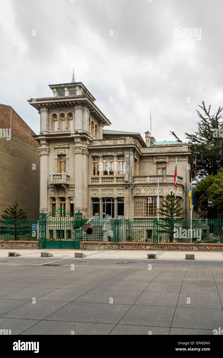 elegant early 20th century villa, Paza de Armas, Punta Arenas, Chile Stock Photo