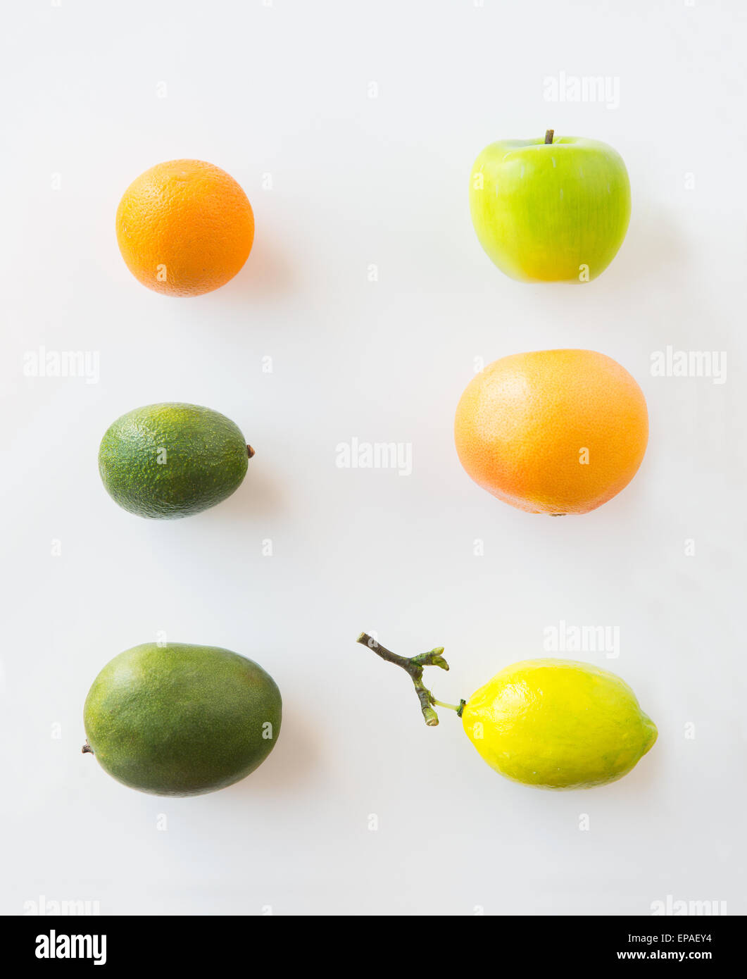 ripe fruits and vegetables over white Stock Photo - Alamy