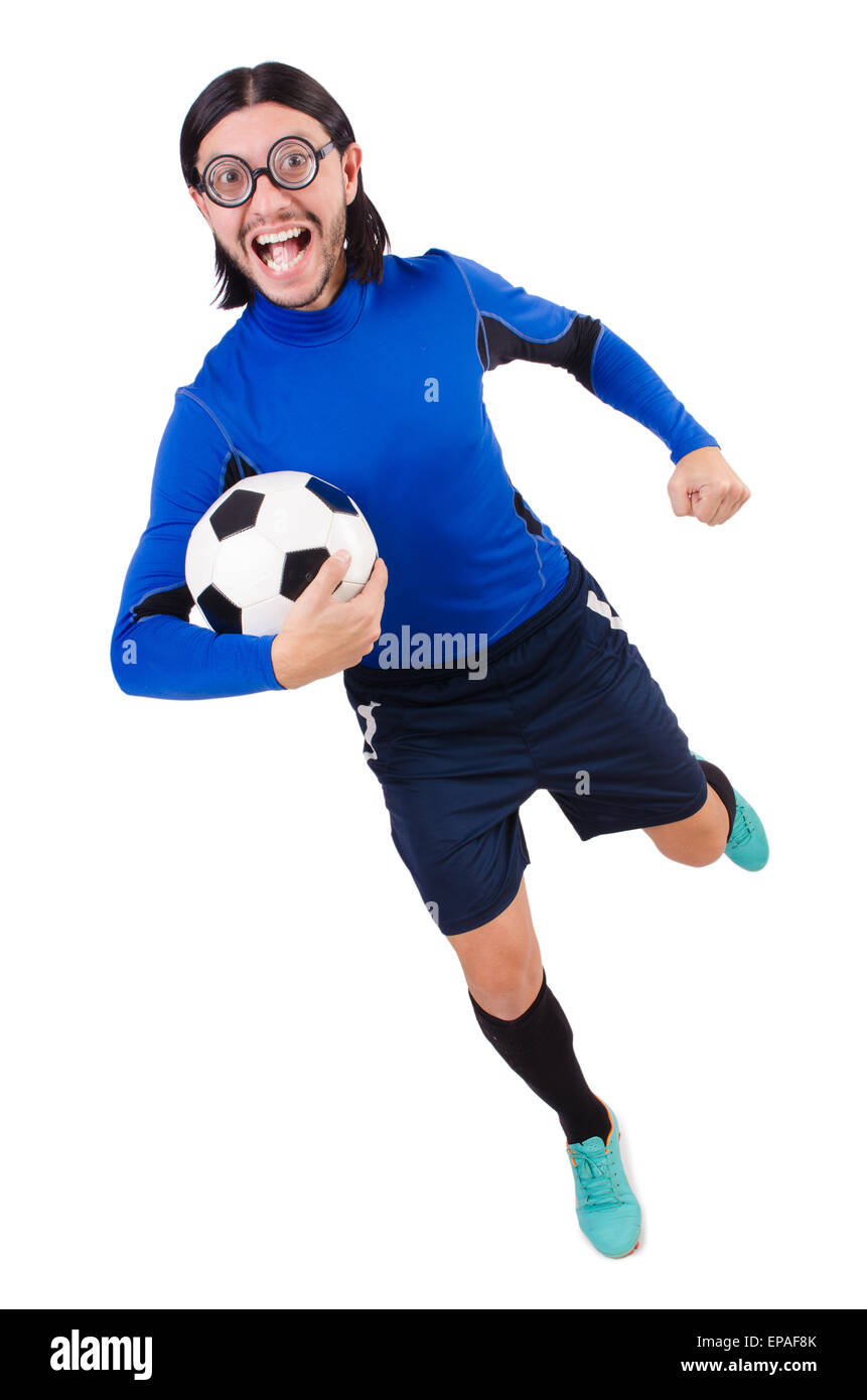 Football player isolated on the white background Stock Photo - Alamy