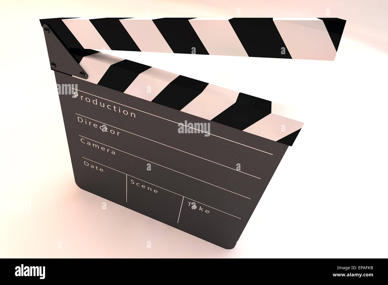 Film Slate Clapper 3D render Stock Photo