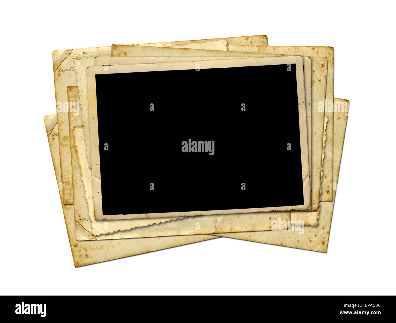 Set of old photo paper texture isolated on white background Stock Photo ...