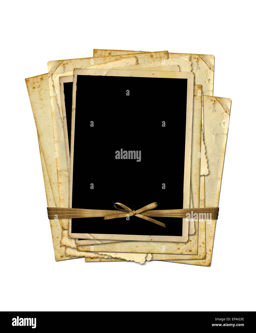 Set of old photo paper texture isolated on white background Stock Photo ...