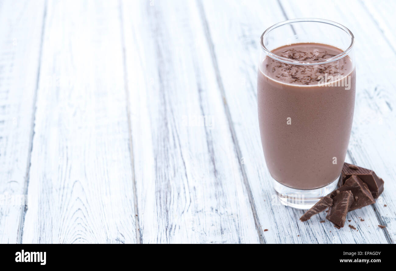 Glass chilled chocolate milkshake hires stock photography and images