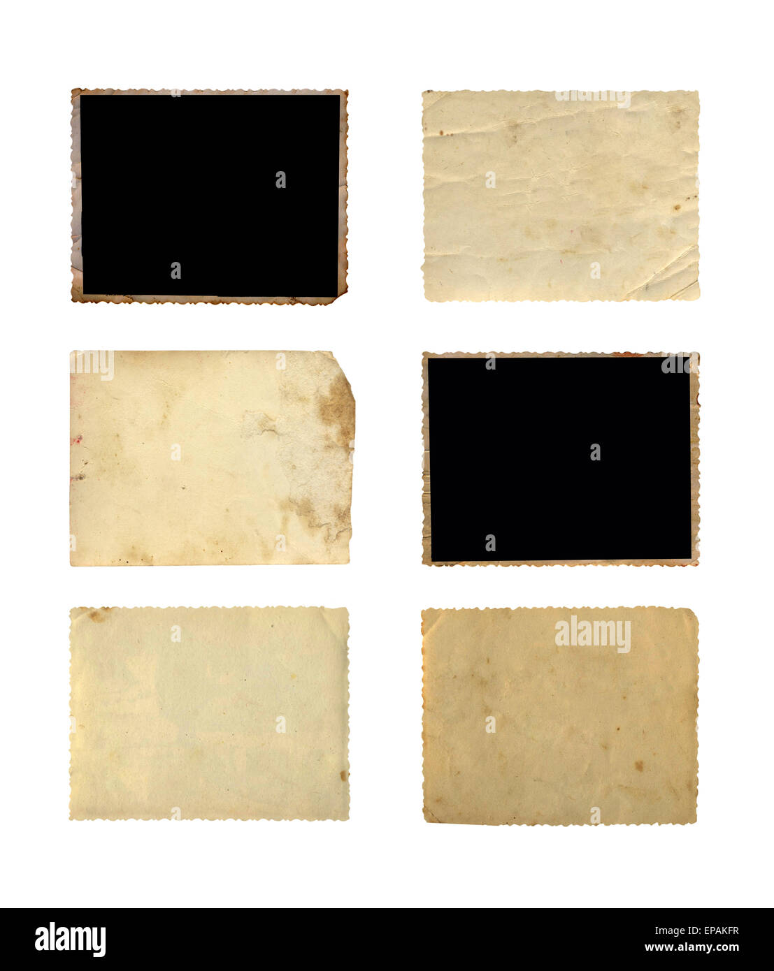 Set of old photo paper texture isolated on white background Stock Photo ...