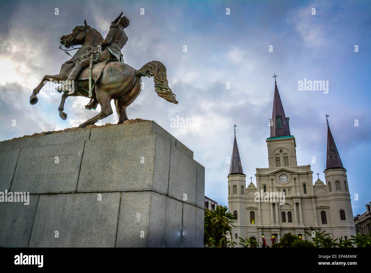 Early Morning Fog On Jackson Square Obscures St. Louis Cathedral In New  Orleans, Louisiana Stock Photo, Picture and Royalty Free Image. Image  14828391.