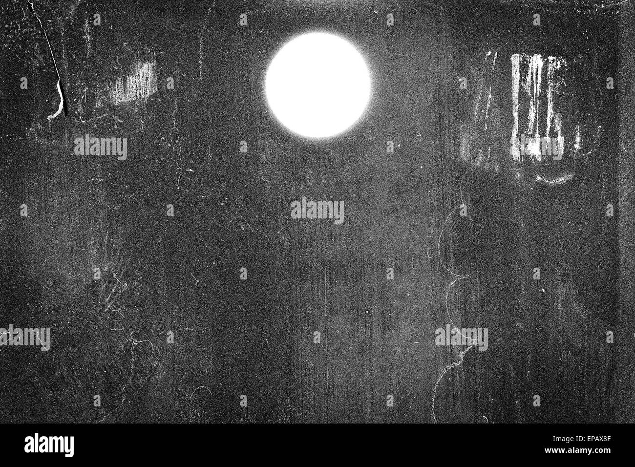 Medium format film frame with heavy scratches, dust and grain Stock