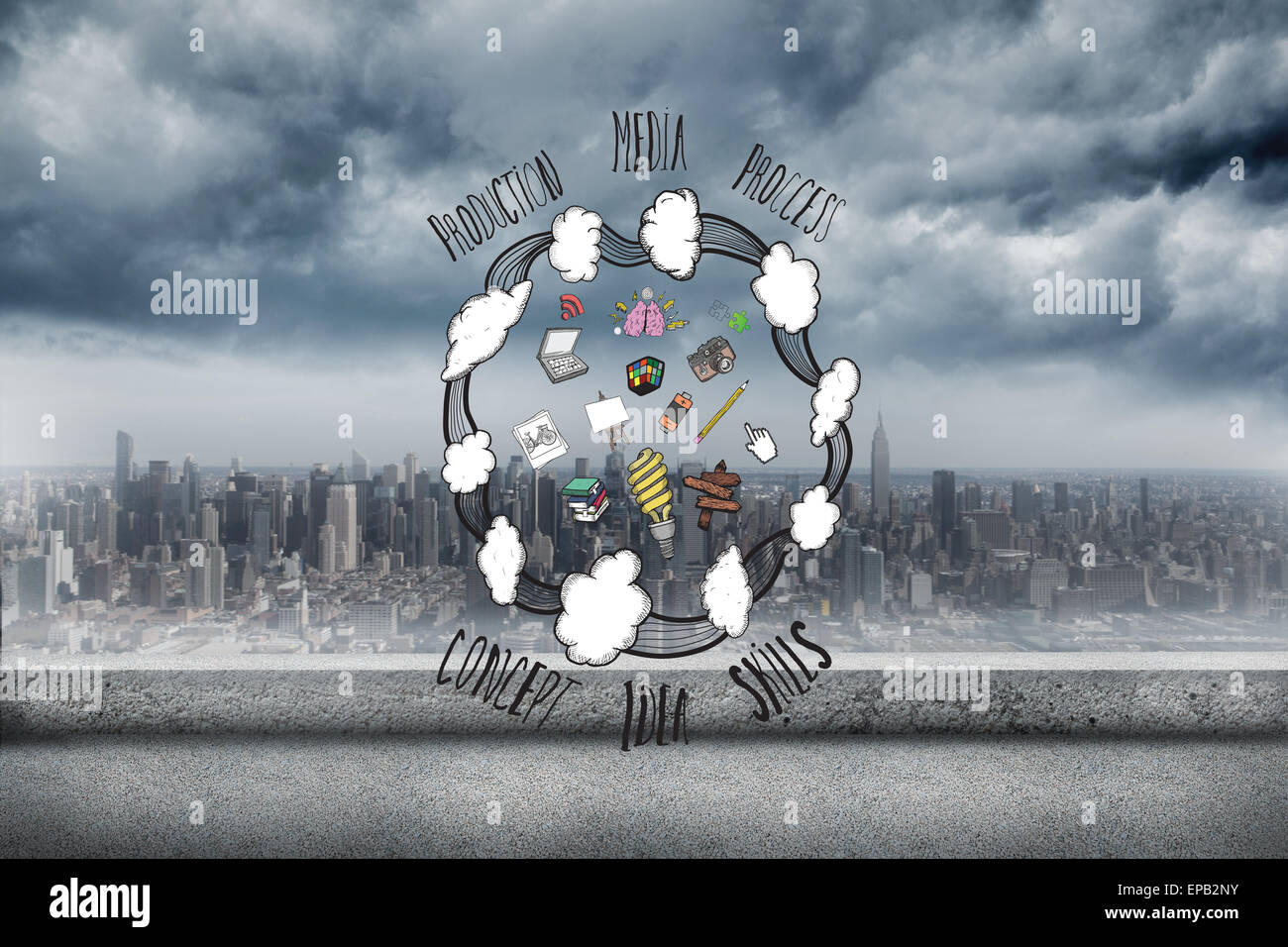 Composite image of idea flowchart Stock Photo - Alamy