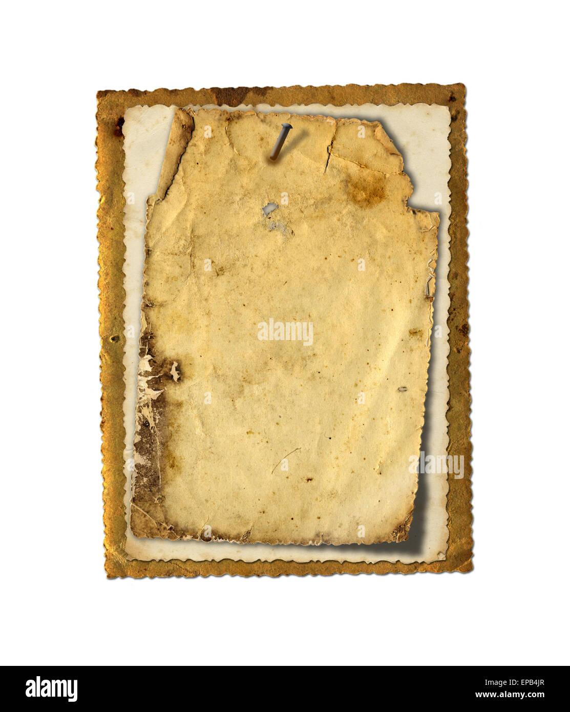 Set of old photo paper texture isolated on white background Stock Photo ...