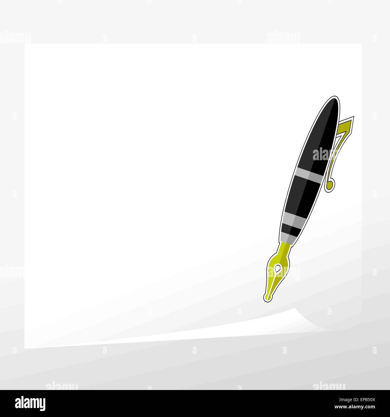 Fountain Pen and Paper Stock Vector Image & Art Alamy
