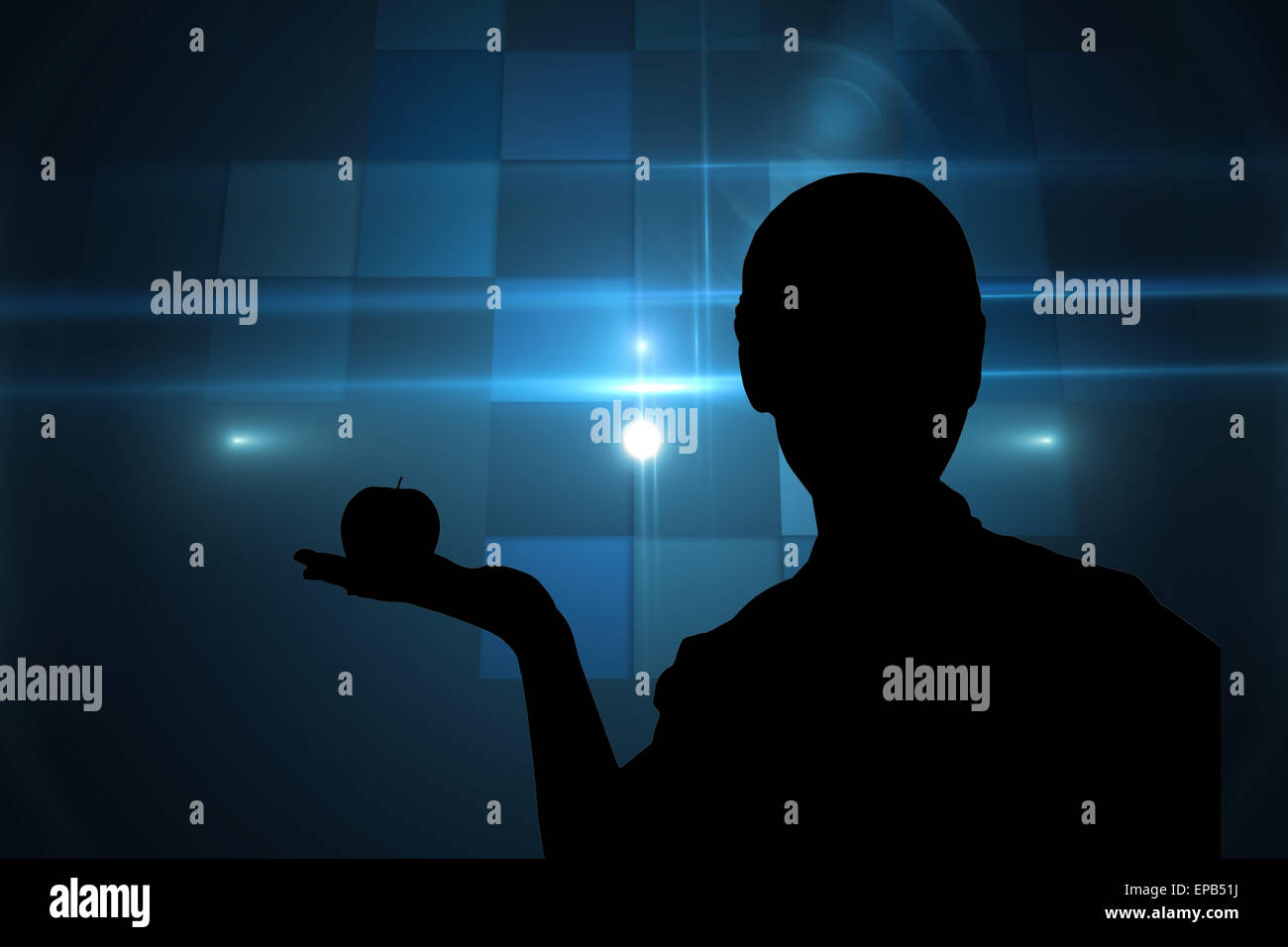 Composite image of technical background with squars Stock Photo