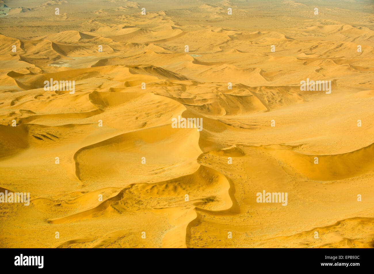 Africa, Namibia. Namib Desert. Sossusvlei, Naukluft Park. Dunes aerial photos. Stock Photo