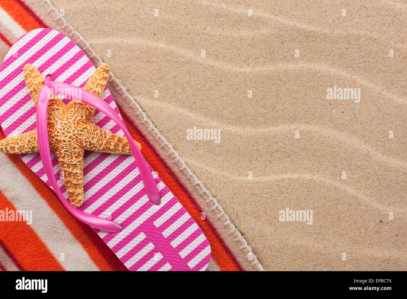 Simple Beach Slapper Starfish in a slap on the beach, concept Stock Photo - Alamy