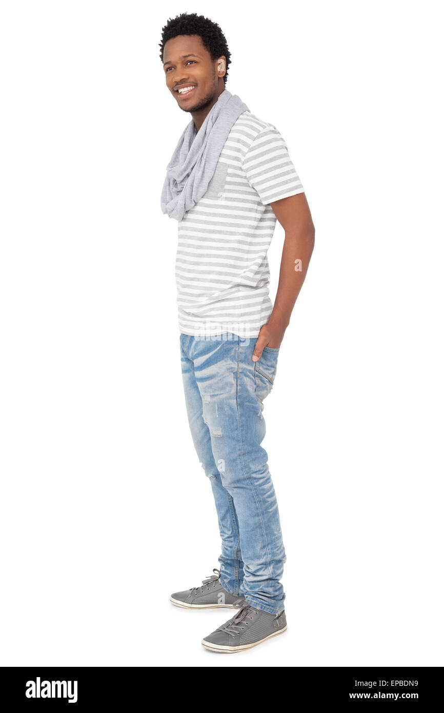Full length portrait of a trendy young man Stock Photo - Alamy