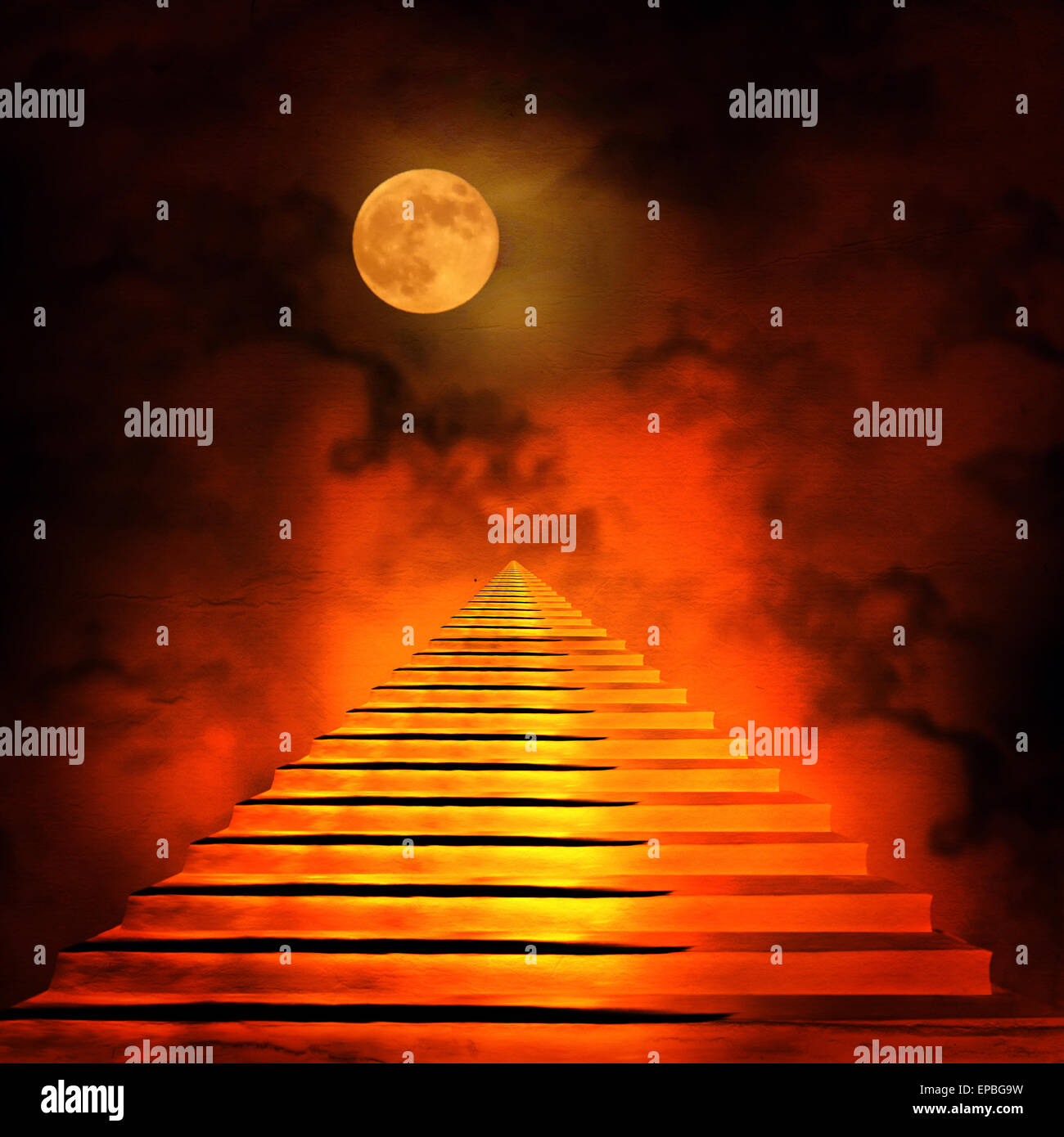 Theres A Light At The End Of The Stairway Stock Photo - Download