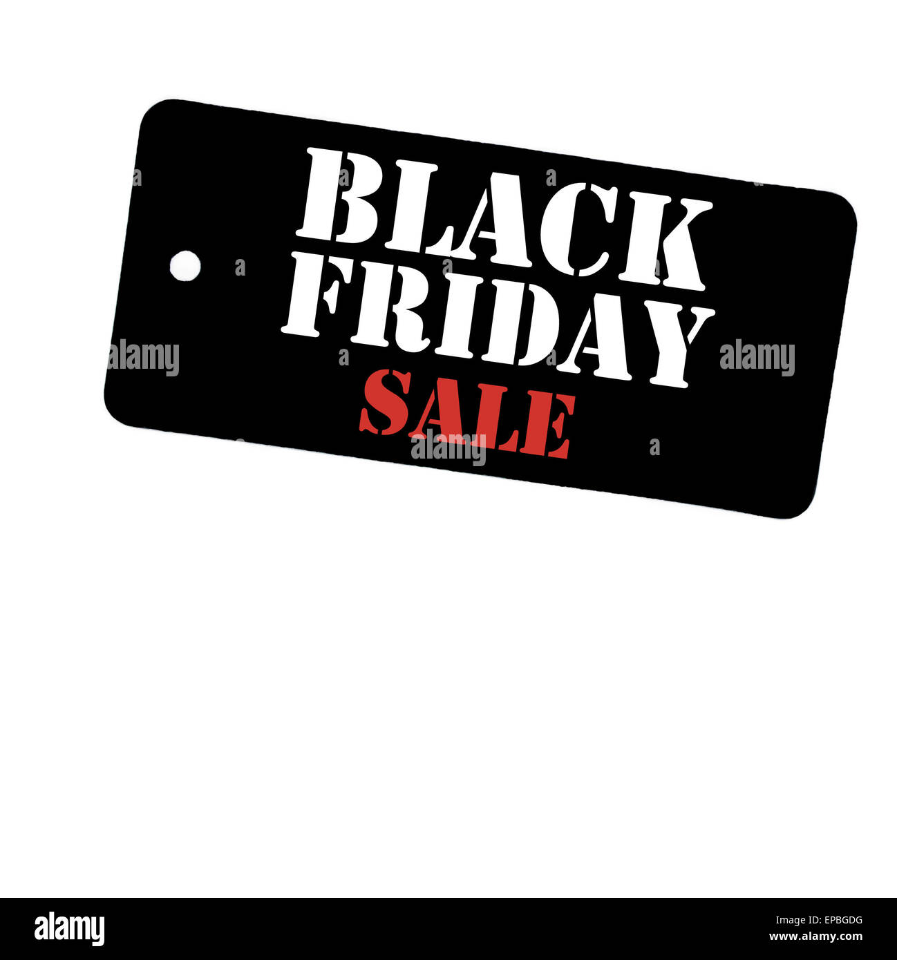 Black Friday sale tag isolated on white background with copy space ...