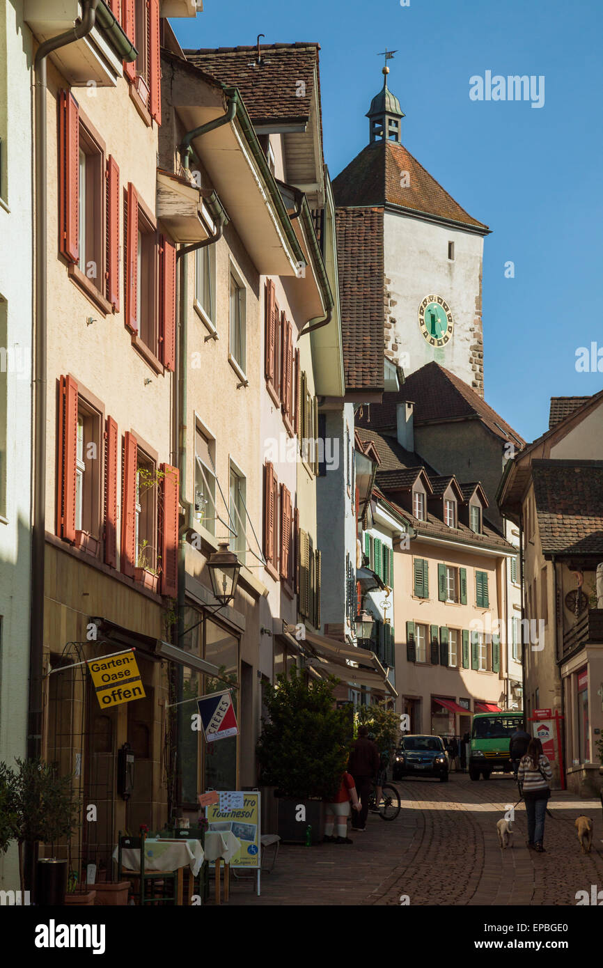 April Afternoon In Rheinfelden Canton Aargau Switzerland Stock