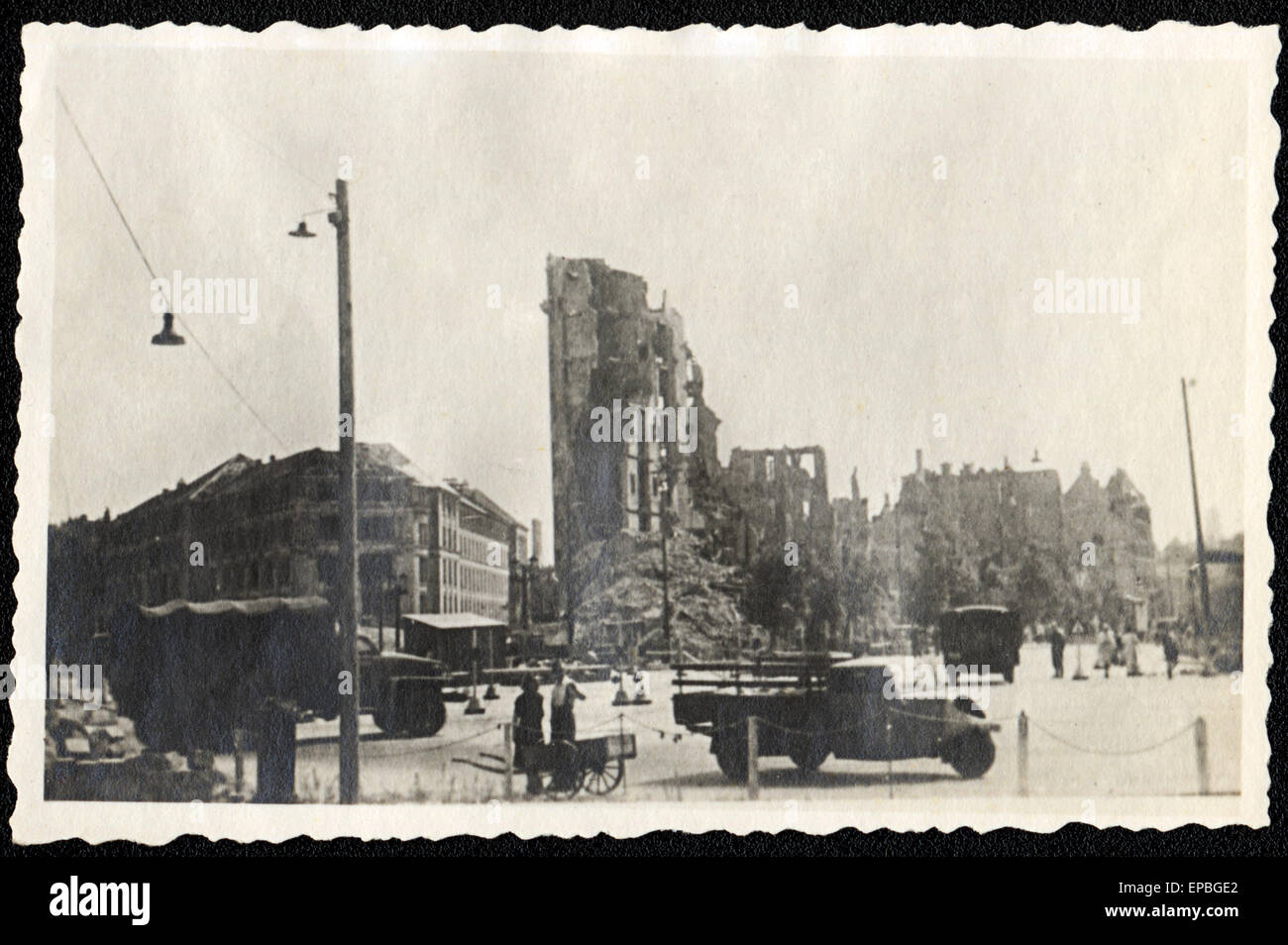 Berlin ruin after ww2, circa 1945 Stock Photo