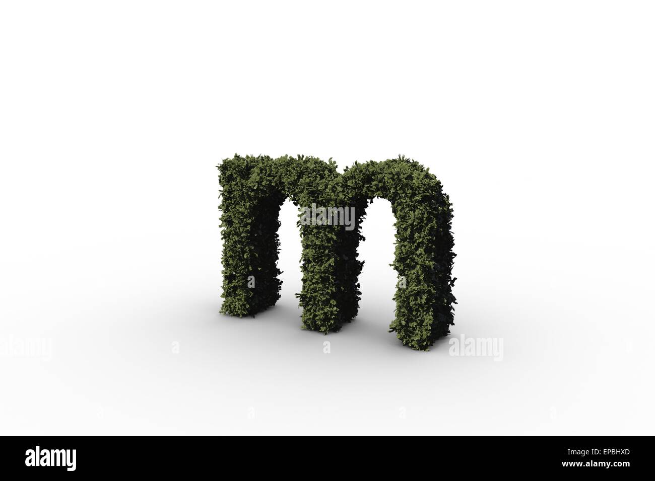 Lower case letter m made of leaves Stock Photo - Alamy