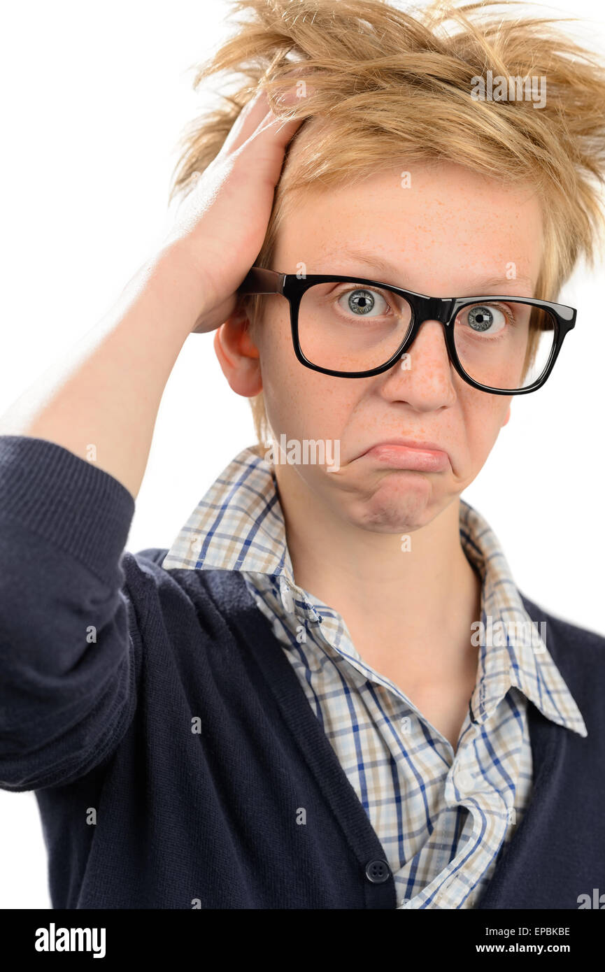 Messy hair teenage boy hi-res stock photography and images - Alamy