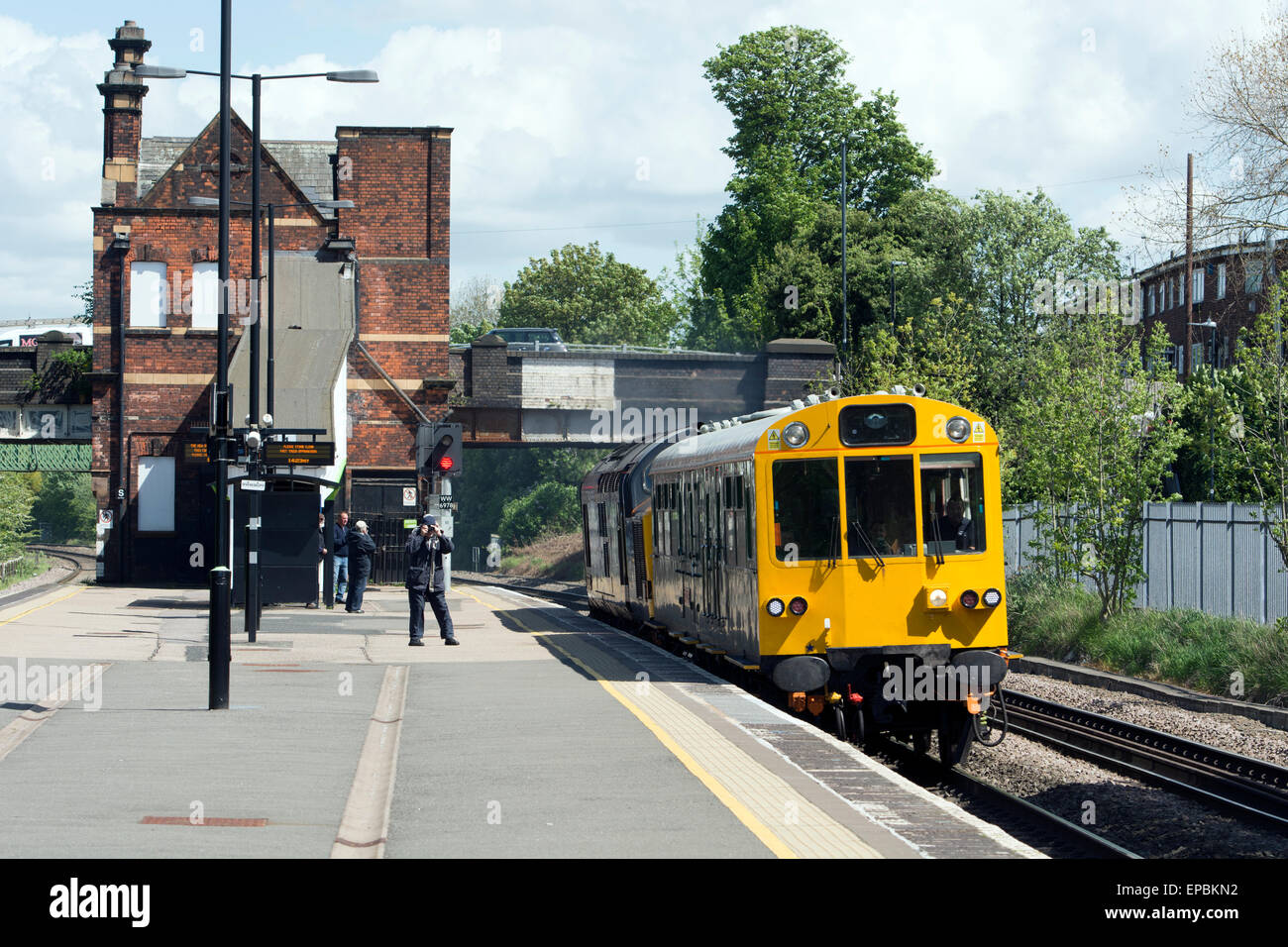 Observation coach train at Water Orton station, Warwickshire, UK Stock