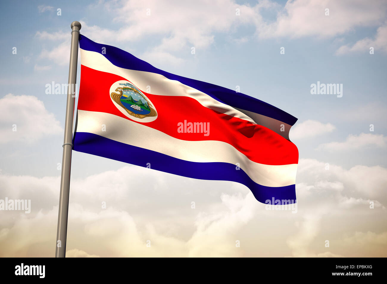Costa rica national flag Stock Photo Alamy