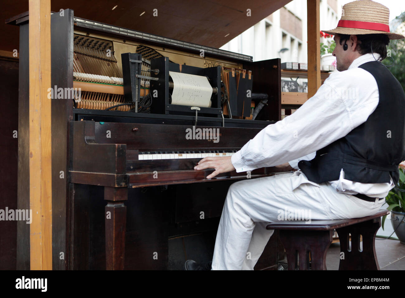 Player piano, pianola, magic piano Stock Photo