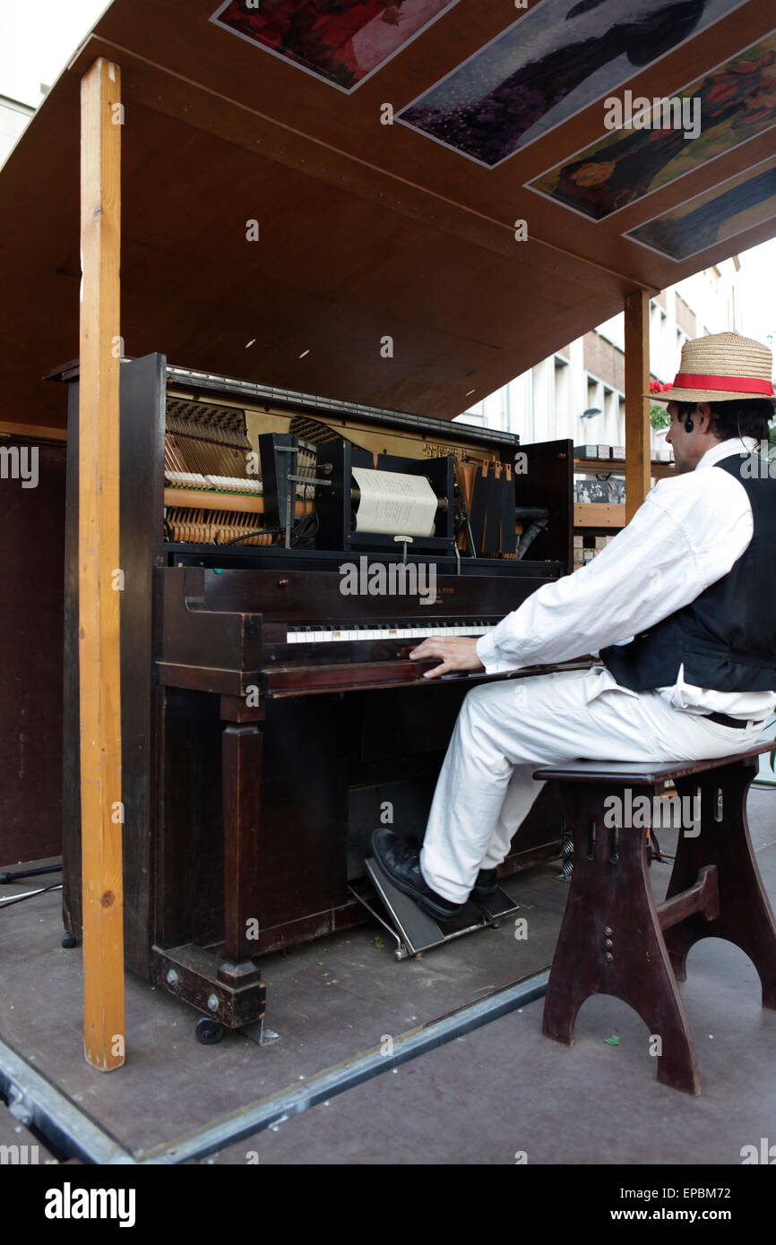 Player piano, pianola, magic piano Stock Photo