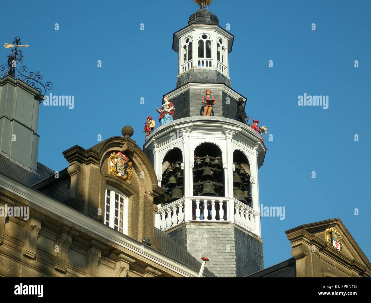 detail of carillon at town hall Roermond Netherlands Stock Photo