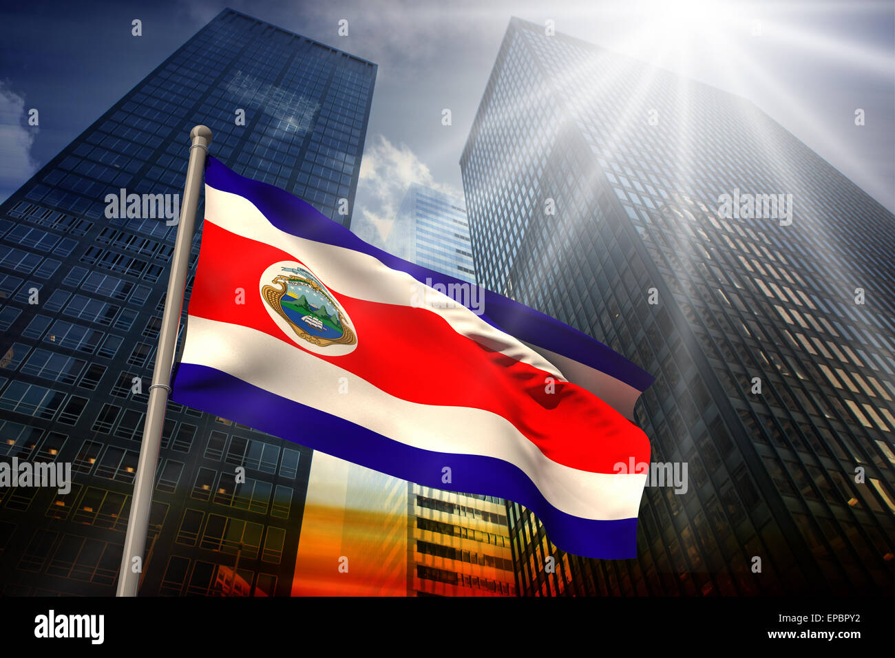 Costa rica national flag Stock Photo Alamy
