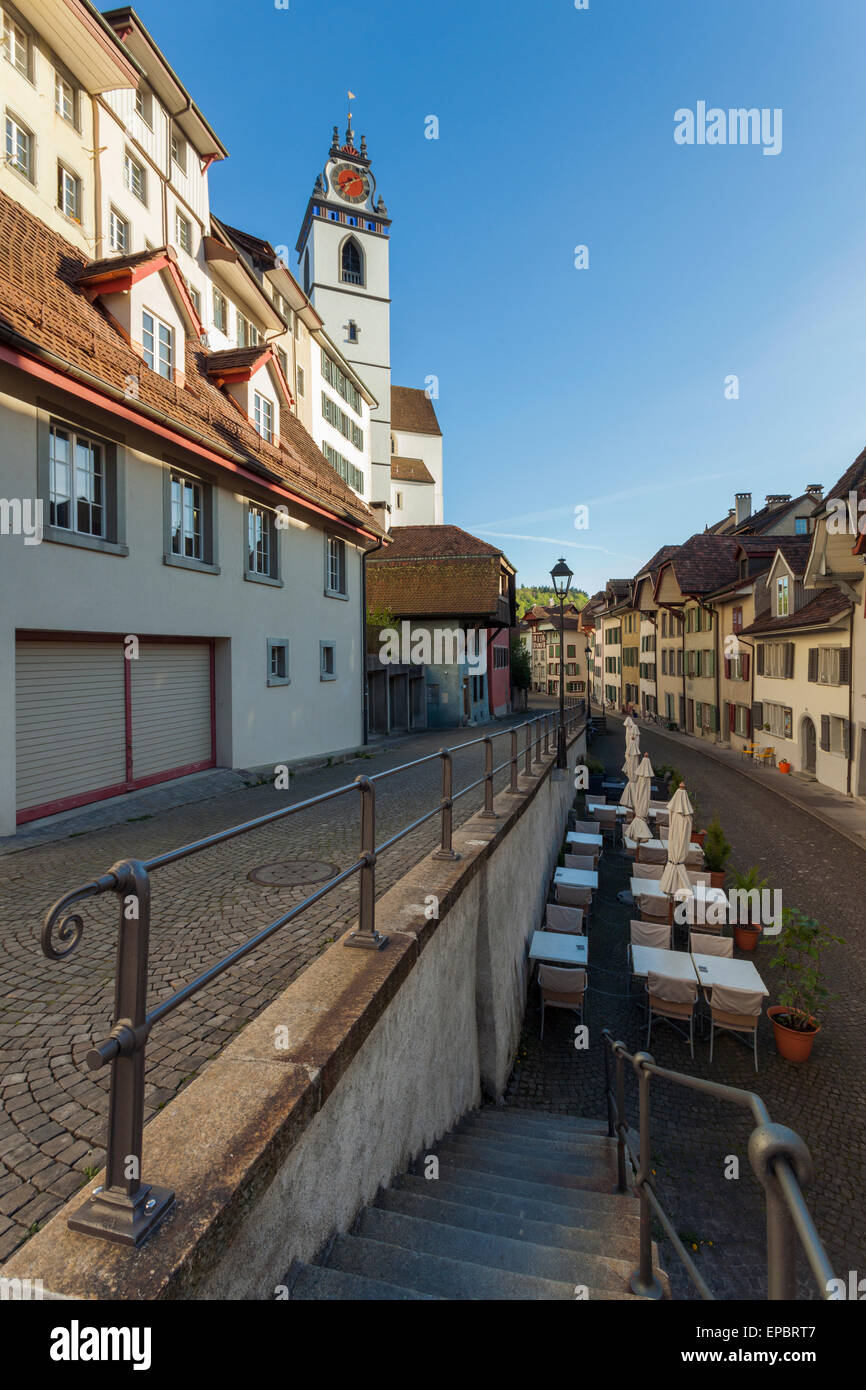 Afternoon in Aarau, canton Aargau, Switzerland. Stock Photo