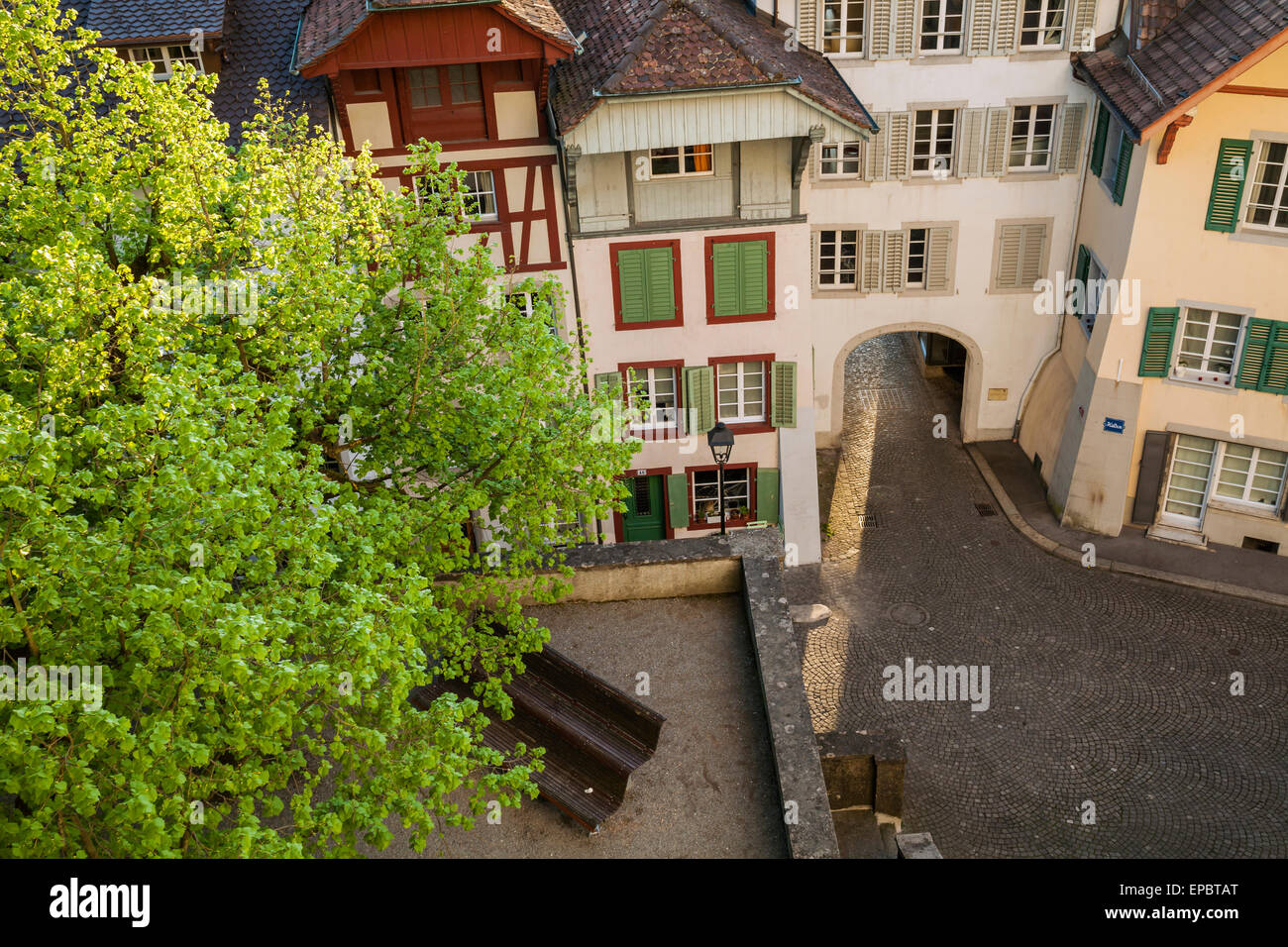 Afternoon in Aarau, canton Aargau, Switzerland. Stock Photo