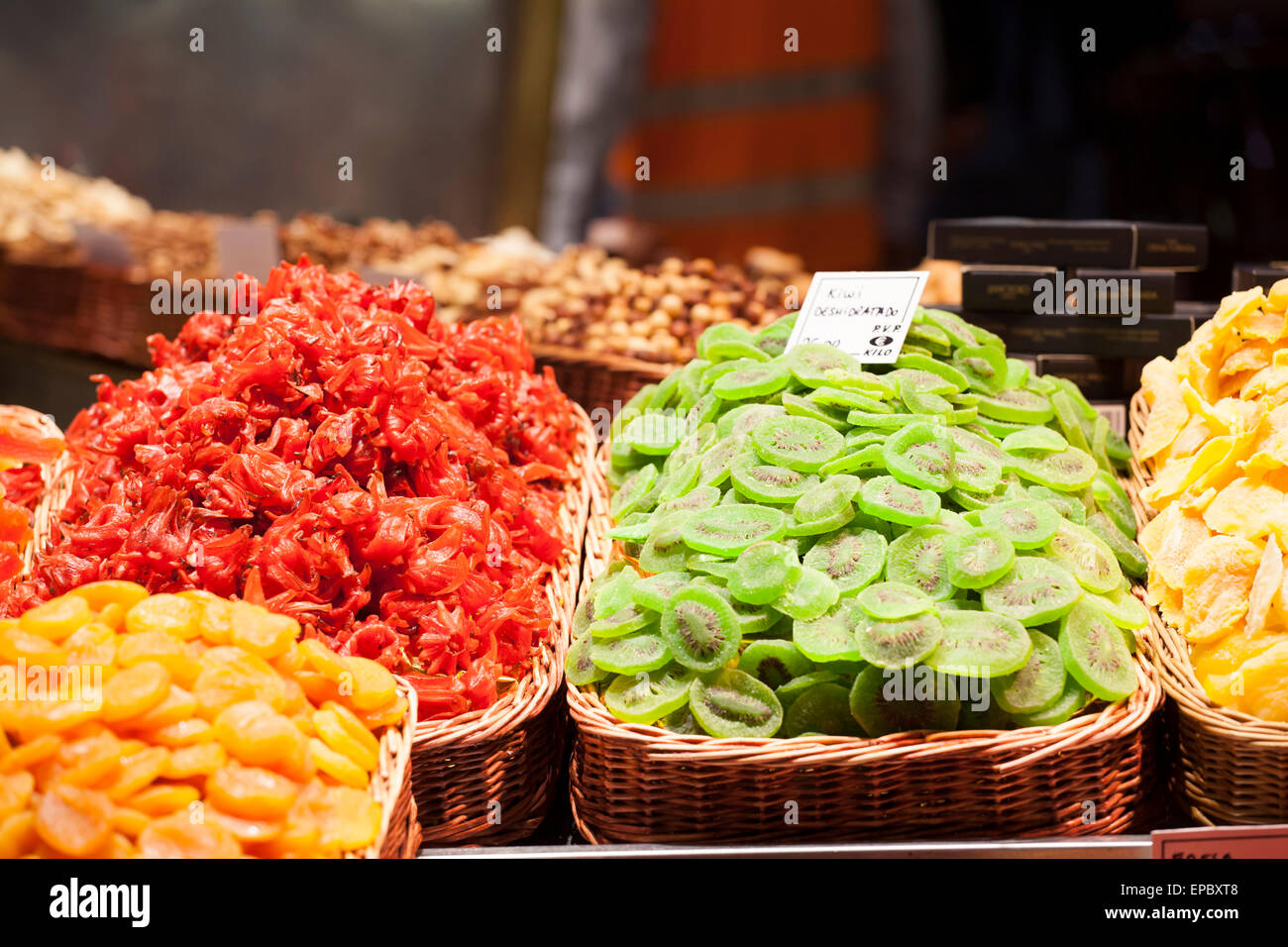 Dried fruits and candies exposed in the market Stock Photo Alamy