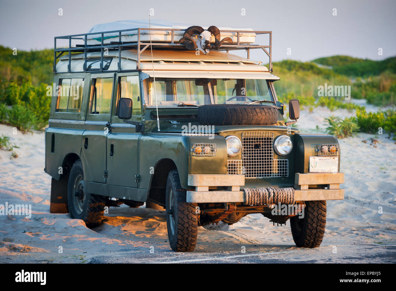 1966 Series 2A Land Rover Safari Wagon, Assateague Island National  Seashore; Maryland, United States of America Stock Photo - Alamy