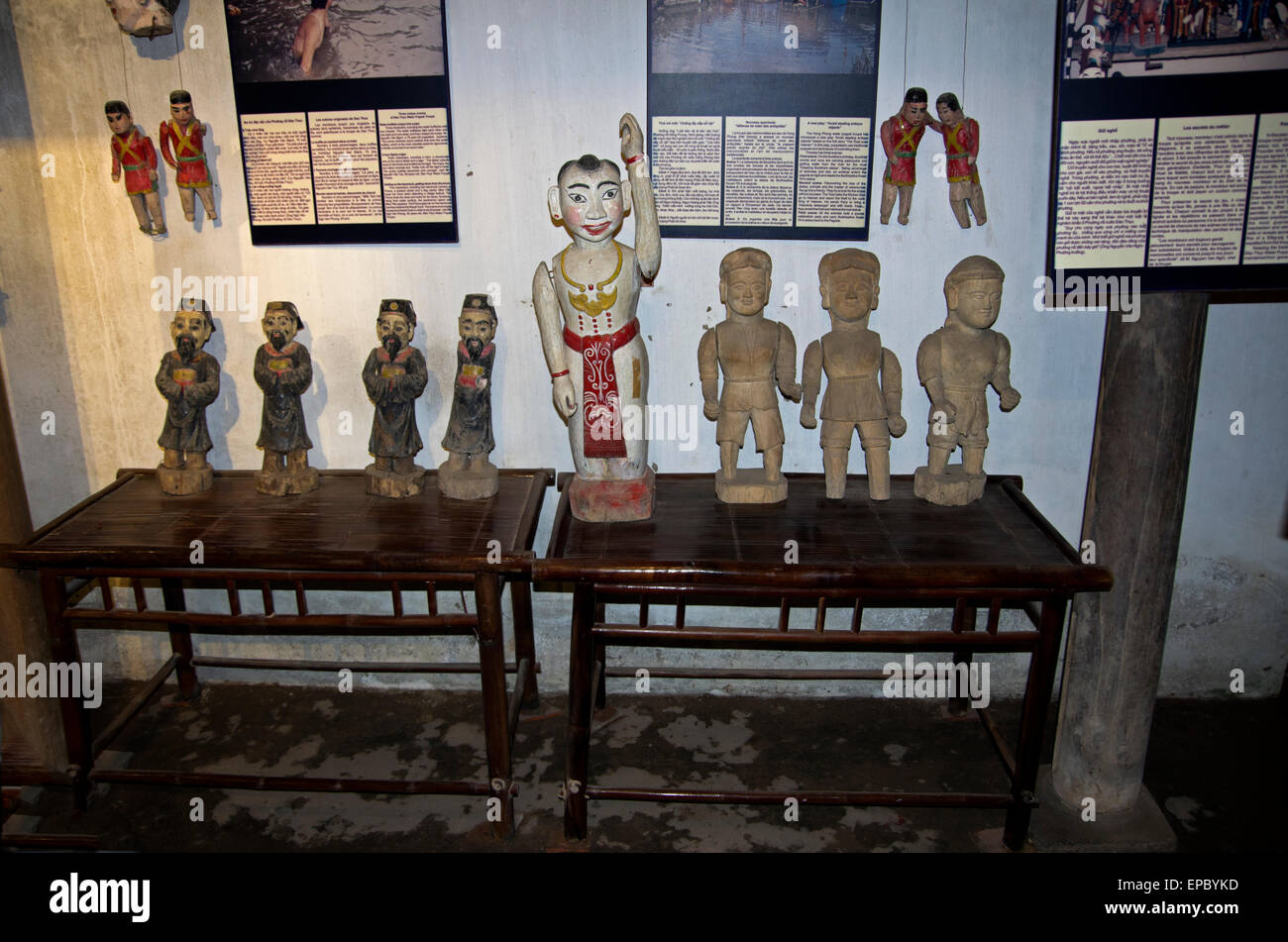 Museum Of Ethnology - Water puppets displayed in the Viet house Stock Photo