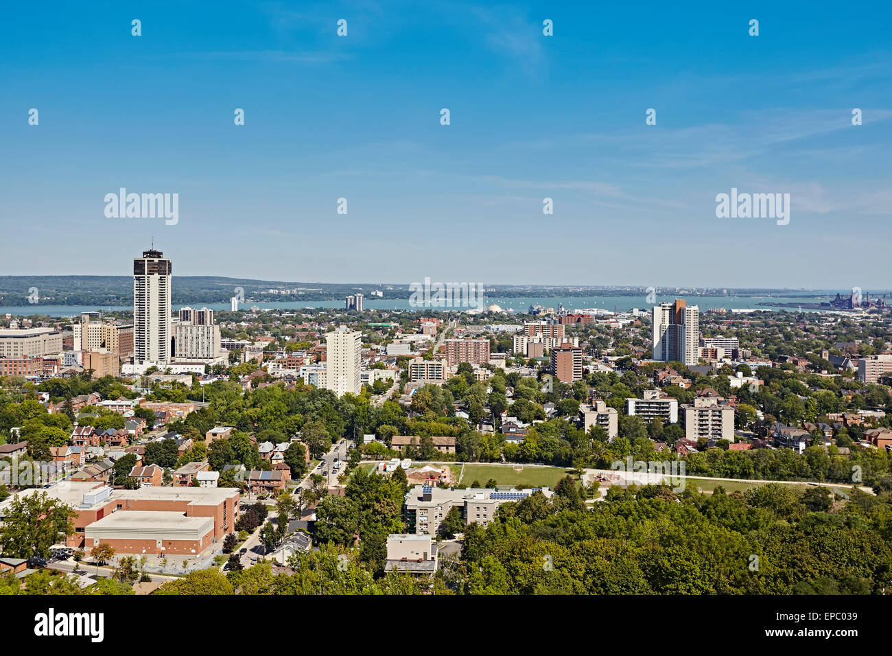 Downtown Hamilton viewed from the escarpment; Hamilton, Ontario, Canada