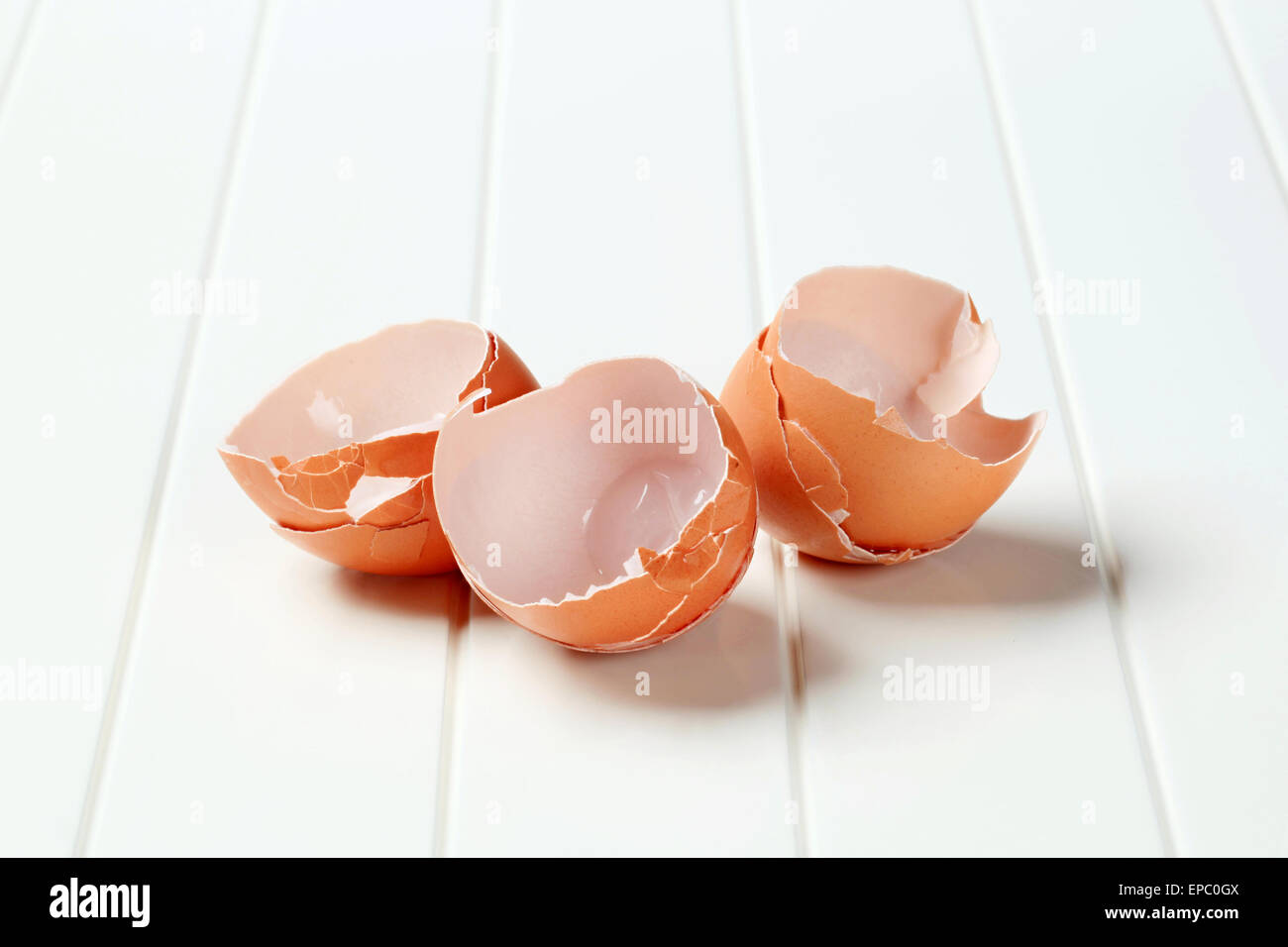 Empty brown egg shells closeup Stock Photo Alamy